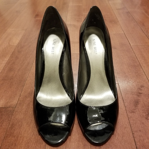 Nine West patent leather peep toe pumps - Picture 1 of 8
